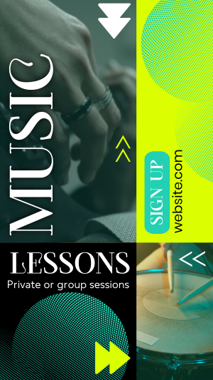 Cool Music Lessons Instagram story Image Preview