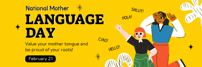 Mother Language Day Twitter header (cover) Image Preview