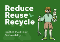 Triple Rs of Sustainability Postcard Design
