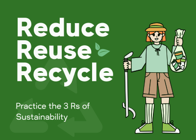 Triple Rs of Sustainability Postcard Image Preview