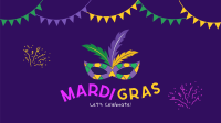 Mardi Gras Mask Facebook event cover Image Preview