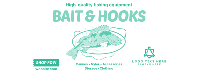 Bait & Hooks Fishing Facebook cover Image Preview