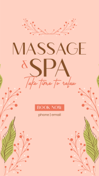 Floral Massage Facebook Story Design