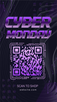 Futuristic Cyber Monday Instagram Reel Image Preview