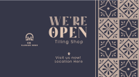 Tiling Shop Opening Facebook Event Cover Design