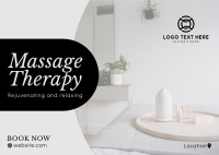 Rejuvenating Massage Postcard Design