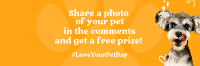 Cute Pet Lover Giveaway Twitter Header Design