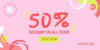 Discount for Artists Twitter Post Design