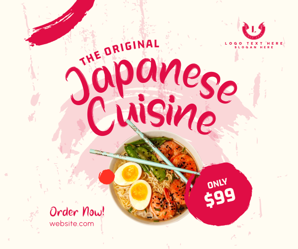 Original Japanese Cuisine Facebook Post Design