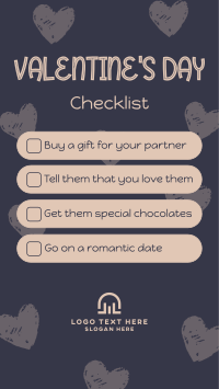 Valentine's Checklist YouTube Short Design