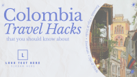 Modern Nostalgia Colombia Travel Hacks Facebook Event Cover Design