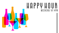 Deco Happy Hour Zoom Background Image Preview