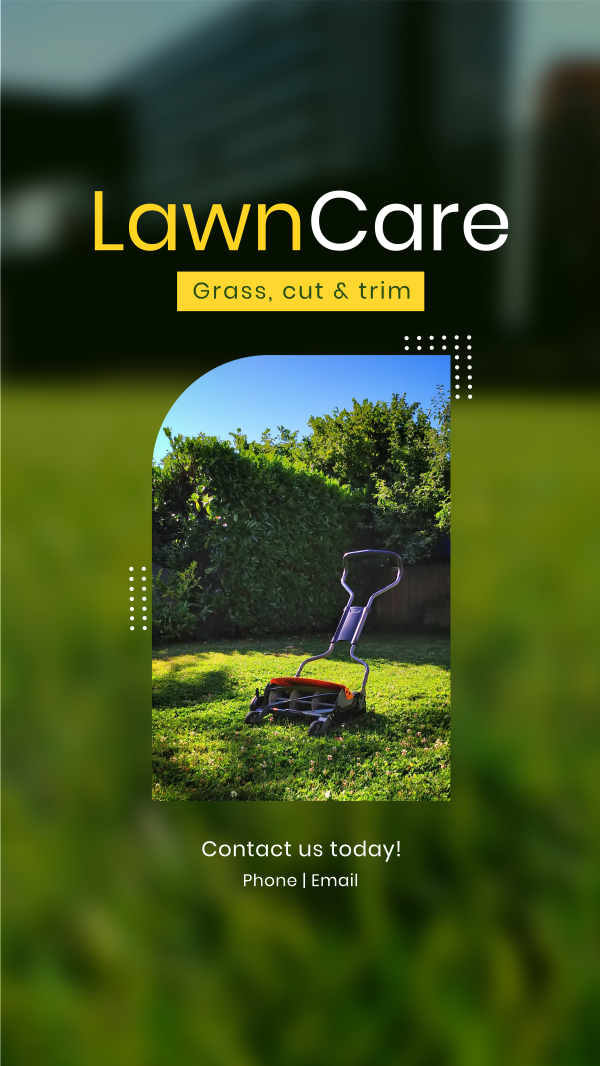 Lawn Mower Instagram Story Design Image Preview