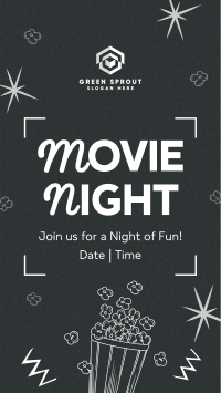 Quirky Movie Night TikTok Video Image Preview