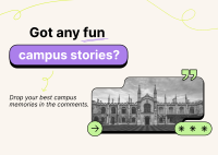 Student Campus Stories Postcard Design