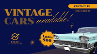 Vintage Cars Available Facebook Event Cover Design