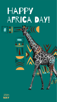 Giraffe Ethnic Pattern Instagram Story Design