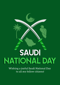 Saudi Day Symbols Poster Image Preview