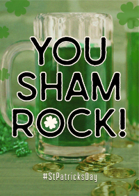 St. Patrick's Shamrock Poster Design
