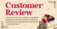 Birthday Cake Review Facebook Ad Design