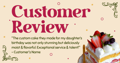 Birthday Cake Review Facebook ad Image Preview