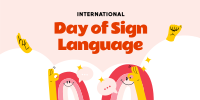Sign Language Day Twitter Post Design