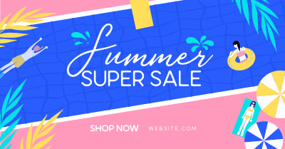 Summer Super Sale Facebook ad Image Preview