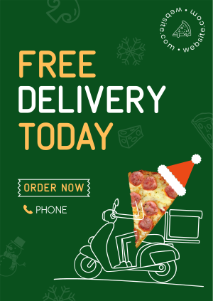 Holiday Pizza Delivery Poster Image Preview