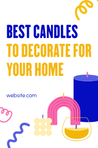 Groovy Handmade Candles Pinterest Pin Image Preview
