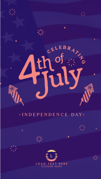 Modern Fireworks Celebrate 4th of July TikTok Video Design