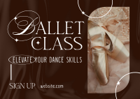 Elegant Ballet Class Postcard Design