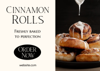 Cinnamon Rolls Elegant Postcard Image Preview