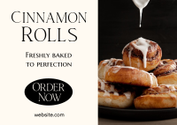 Cinnamon Rolls Elegant Postcard Design