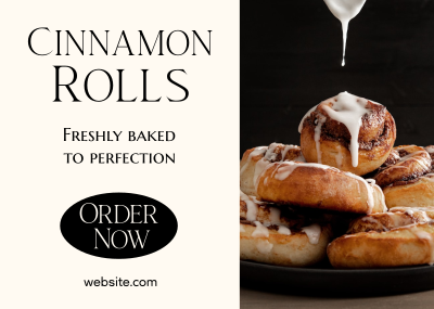 Cinnamon Rolls Elegant Postcard Image Preview