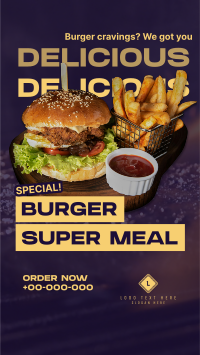 Special Burger Meal Facebook Story Design