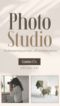 Elegant Photography Studio YouTube short Image Preview