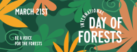 Foliage Day of Forests Facebook Cover Design