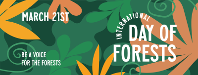 Foliage Day of Forests Facebook cover Image Preview