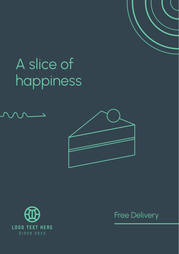 A slice of happiness Poster Design Image Preview