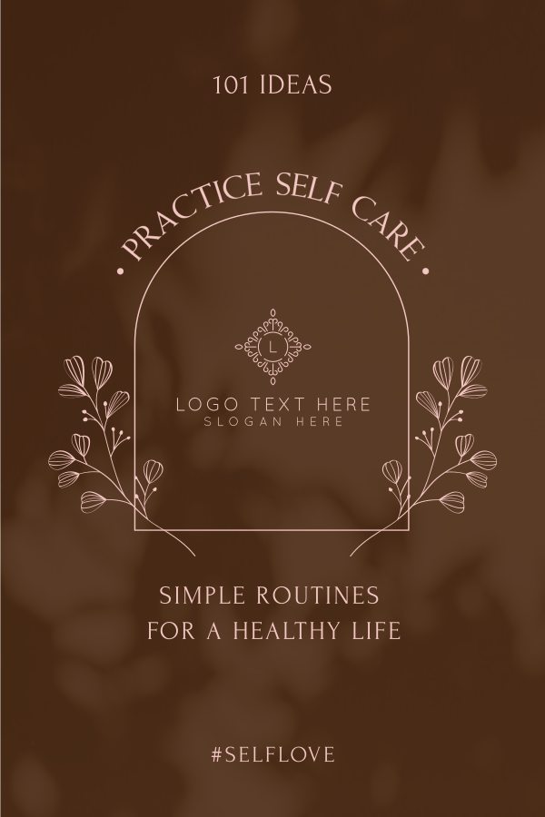 Practice Self-Care Pinterest Pin Design Image Preview