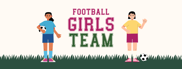 Girls Team Football Facebook Cover Design Image Preview