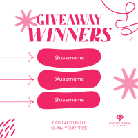 Congratulations Giveaway Winners Instagram Post Image Preview