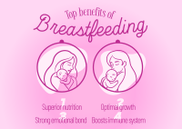Breastfeeding Benefits Postcard Image Preview