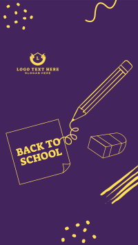 Back to School Note Facebook Story Design