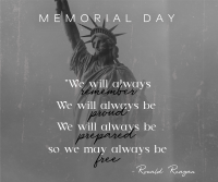 Always Remember Memorial Day Facebook post Image Preview