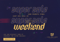 Super Sale Weekend Postcard Image Preview