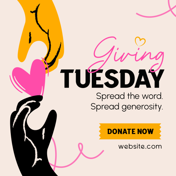 Give back this Giving Tuesday Instagram Post Design