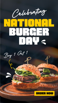 National Burger Day Celebration TikTok Video Image Preview