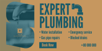 Minimalist Expert Plumbing Twitter Post Image Preview