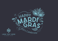 Mardi Gras Mask Postcard Design